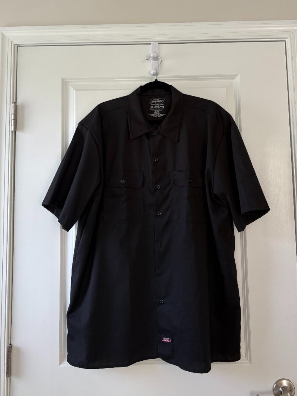 Dickies 1574 Black Short Sleeve Work Shirt Size Extra Large